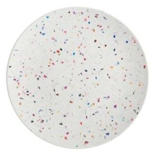 Zak Designs Confetti 9 Inch Recycled Melamine Salad Plate, Eggshell 