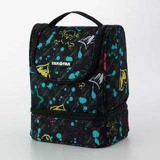 Matching YAK PAK Black Print Lunch Bag with Backpack Print