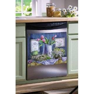Country Tulips Still Life Dishwasher Cover Magnet By Collections Etc