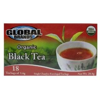 Global Brands Organic Green Tea, 18 Count, 1.02 Ounce Boxes (Pack of 