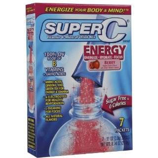  Super C Drink Mix, Vitamin & Mineral, Berry, 7 ct.: Health 
