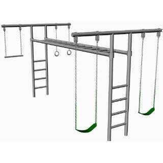 MT 40 10 Ft Tall Swingset   2 Swing Seat, Trapeze Bar, 10 Ft Long Wave 