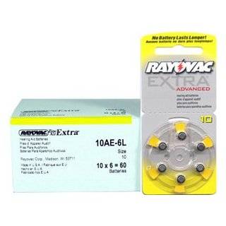  RAYOVAC EXTRA HEARING AID BATTERIES SIZE 10 NEW pack 60 