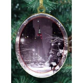   York City Christmas Ornament   Brooklyn Bridge and WTC Memorial Lights