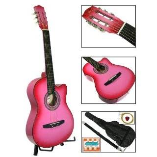 New Pink Acoustic Guitar W/ Accessories Combo Kit Beginners