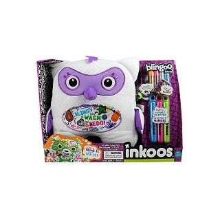   Plush Owl with Gems, Glitter Glue Pens & Markers   White & Purple