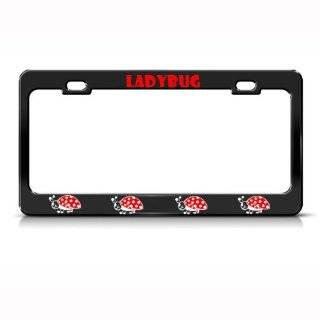  Lady Bug License Plate Frame PLASTIC one Pair: Automotive
