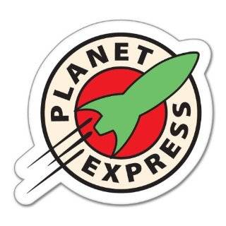 Futurama Planet Express cartoon sticker 4 x 5
