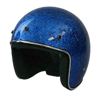 HCI 10 Red Glitter Open Face Motorcycle / Scooter Helmet with Bubble 