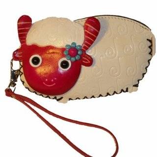   Genuine Leather Wristlet Change Purse, a Cow Pattern Design: Clothing