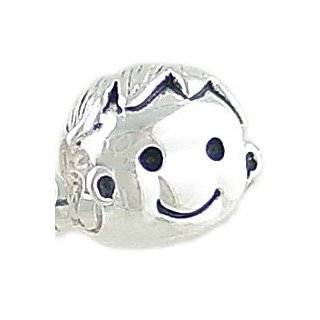  Boy and Girl Smaller Sterling Silver Dangle Charm 