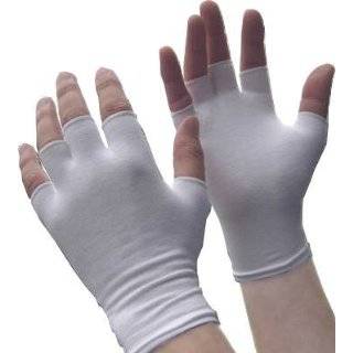 Half Finger White Gloves