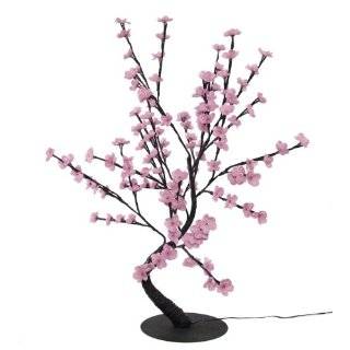 Floral Lights Lighted Pink Bonsai Tree with 128 Bulbs, 30 inches