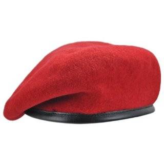  Red Wool Beret Costume Hat Clothing