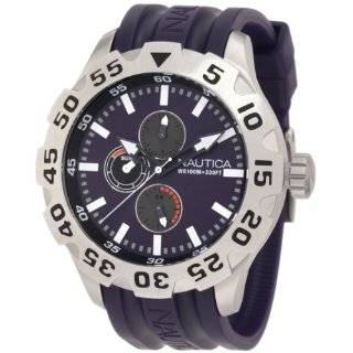  Nautica Mens N14600G BFD 100 Date Black Watch: Nautica 