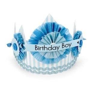 Mud Pie Baby 1st Birthday Paper Crown, Blue Baby