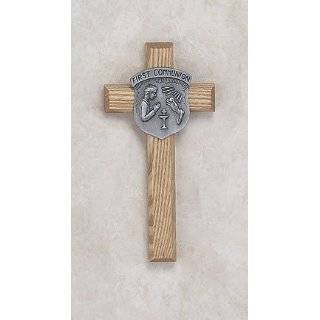 Wooden Wall Cross   First Communion   Boy   MADE IN ITALY, 6in. Height 