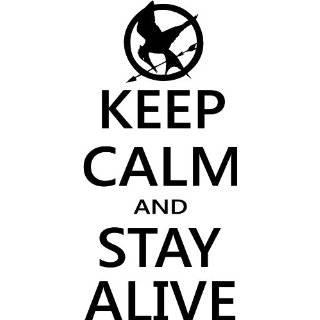 Keep Calm and Stay Alive Hunger Games Mocking Jay wall decal wall art 