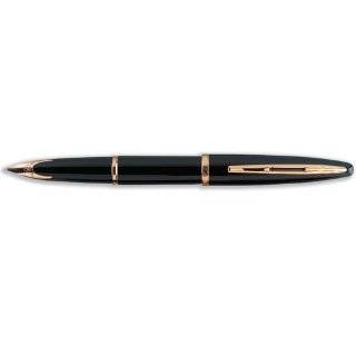 Waterman Carene Deluxe Black Lacquer/Silver Medium Point Fountain Pen 