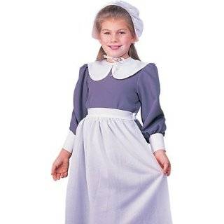Girls Halloween Colonial Pilgrim Pioneer Play Costume S Girls Small (3 
