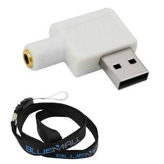 GTMax USB 2.0 to 3.5mm Female Audio Stereo Microphone Adapter + Neck 