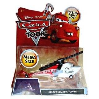  Disney Cars Toon Rescue Squad Helicopter Die Cast Carrier 