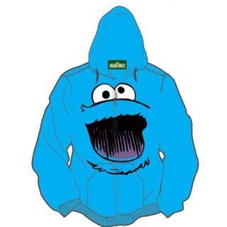 Sesame Street Cookie Monster Blue Hoodie Hooded Sweatershirt Jacket