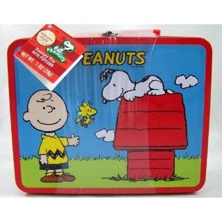 Childrens Retro Style Peanuts Charlie Brown Snoopy Tin Lunchbox 