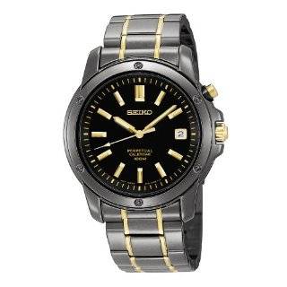  Seiko Mens SKA366 Kinetic Black Ion Watch Seiko Watches
