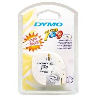 Dymo 10697 1/2in X 13ft Letratag White Paper Tape (2 Tapes)