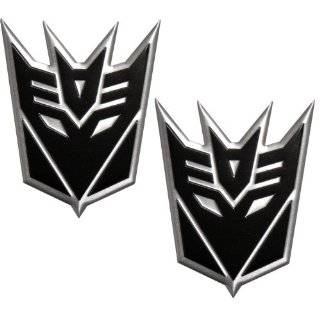 Transformers Decepticon Pair Aluminum Medium Emblems in Black (2)