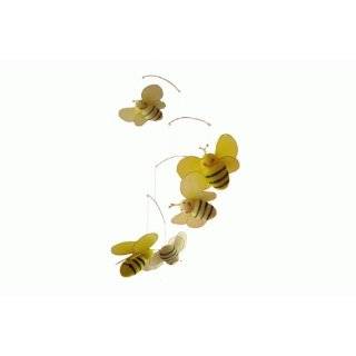 Small Yellow Smiling Bumble Bee Decorations   honey bees hanging 