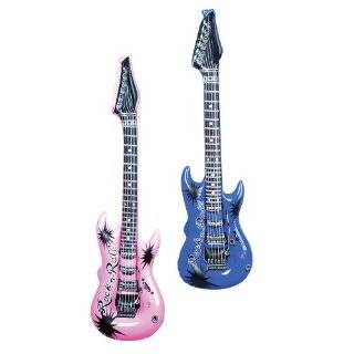  12 Pack Inflatable Rock Star Electric Guitar: Toys & Games