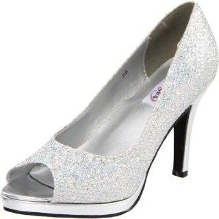   Silver Glitter Sandal Pump Shoes Sexy High Heel T Strap Shoes: Shoes