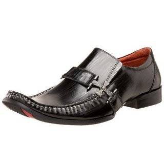 Rex for Robert Wayne Mens Baron Cross Strap Slip On,Black,7 D Shoes