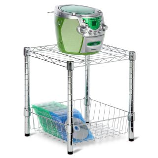 Honey Can Do Chrome Commercial Storage Table with Basket Today: $29.75