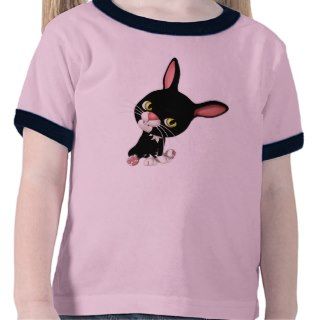 De lúpulo lindo el conejo de conejito negro camiseta de