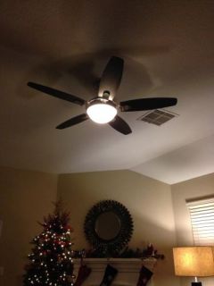 Indoor Brushed Nickel Ceiling Fan Hampton Bay Lyndhurst 52