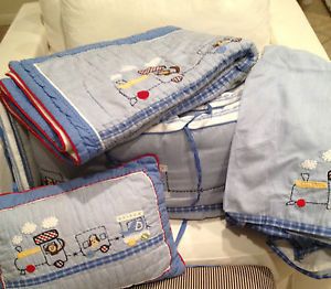 Pottery Barn Kids Ryder Train Bedding Coordinating Pictures Prints