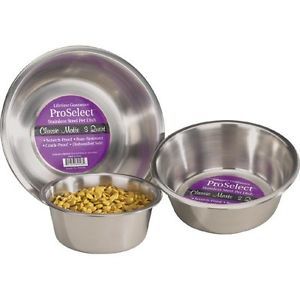 2 Durabolz Selecta Small Stainless Steel Metal Dog Cat Pet Food Water ...