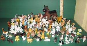 Huge Animal Plastic PVC Figure Toy Rubber Pet Dog Puppy Cat Kitten More Lot D