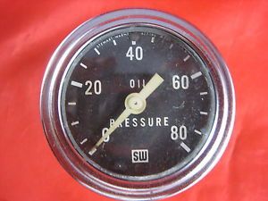 Used Vintage Manual Stewart Warner Oil Pressure Gauge Made in The USA