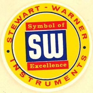 Original Vintage Stewart Warner Decal Gauge Rat Hot Rod Drag Racing Old Scta BNI