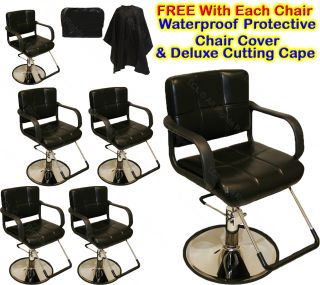 6 New Classic Hydraulic Barber Chairs Styling Hair Chair Beauty Salon Equipment