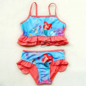 2T Baby Girls Kids Princess Ariel Mermaid Swimsuit Tankini Bathing Swim Costume