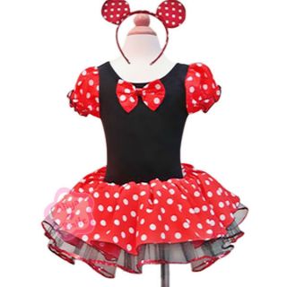 Baby Minnie Mouse Polka Dots Party Dress Girls Costume Ballet Tutu Size 2T Gift