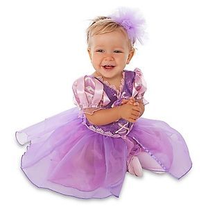New Disney Tangled Rapunzel Infant Baby Girls Dress Up Costume Sz 3 6 Months
