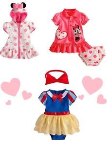 New Disney Baby Girl Toddler Clothes Set Top Skirt Dress Head Band Size 6M 3Y