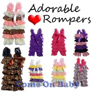 Newborn Infant Baby Girl Lace Posh Petti Ruffle Rompers One Piece Jumpsuit 0 3Y