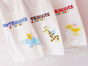 Cute Baby Kids White Clothing Apparel Vest T Shirt 80 90 95cm 3 Animal